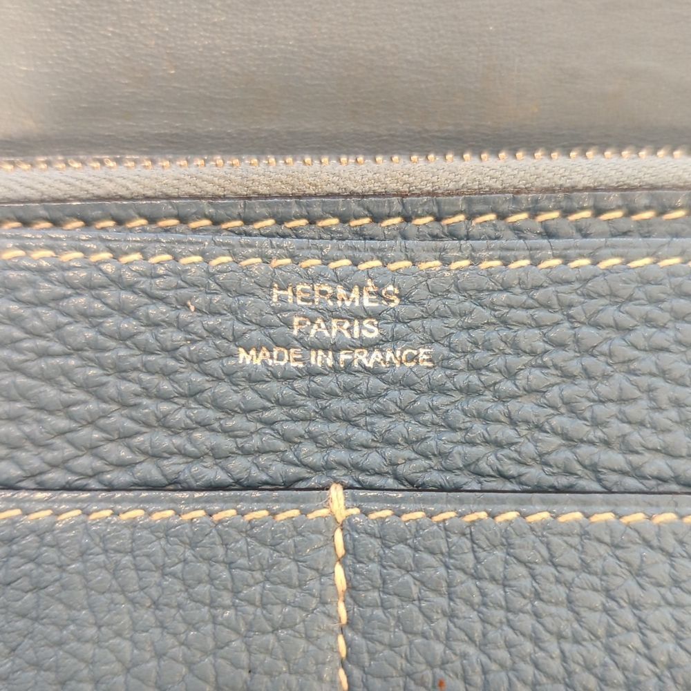 Hermès Dogon Duo Wallet Blue Jean Togo - Picture 7 of 14